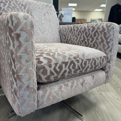 Manhattan Swivel Chair - Pattern Fabric