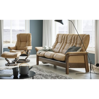 Quickship Stressless Windsor - (M) Highback 3 Seater Sofa