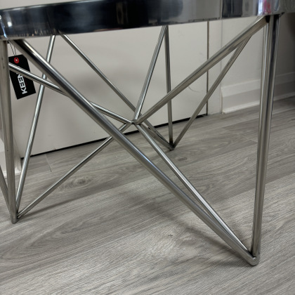 Orebo - Round Table Steel and Glass