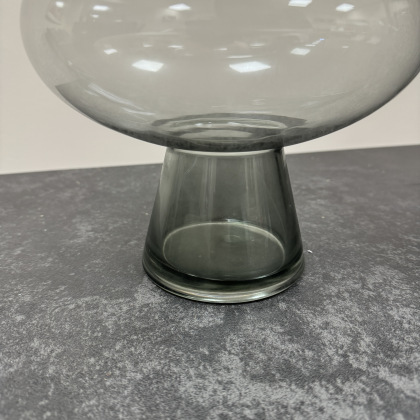 Large Grey Mushroom Glass Vase