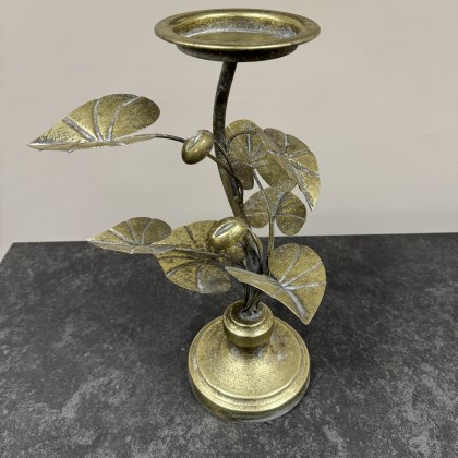 Small Gold Leaf Candle Holder Small Gold Leaf Candle Holder