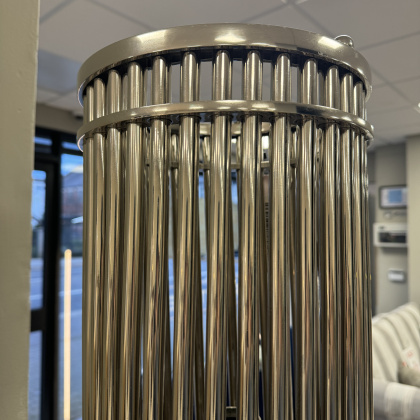 Luxe Fluted Nickel Statement Table Lamp