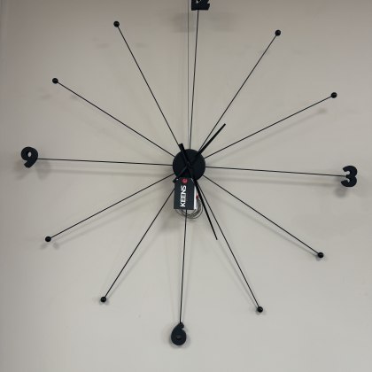 Black Large Spider Clock