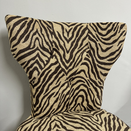 Zebra Print - Chair with Stud Detail