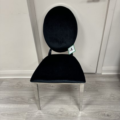 Victoria - Black Velvet and Chrome Chair Victoria - Black Velvet and Chrome Chair