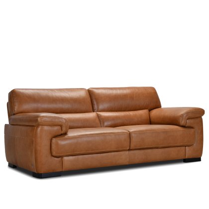 Indiana - 3 Seater in Tan Leather