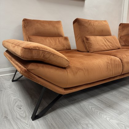 Calia Italia FLY - Feature Corner Sofa in Luxury Dubai Velvet Fabric