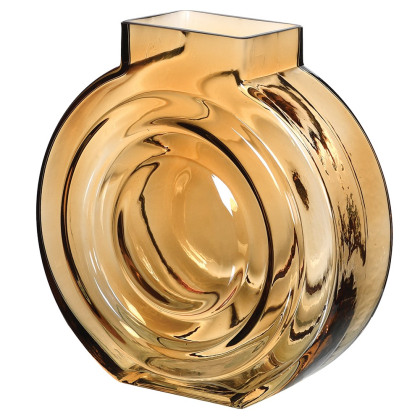 Round Amber Glass Vase Round Amber Glass Vase