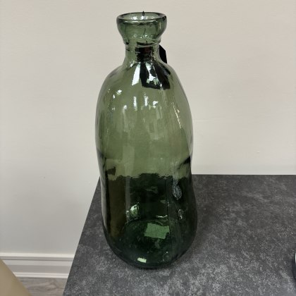 Tall Green Bottle Vase