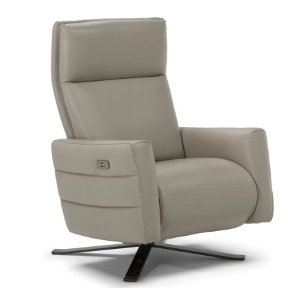 Natuzzi Editions - Istante - E44 - Swivel Chair with Electric Recliner and Battery