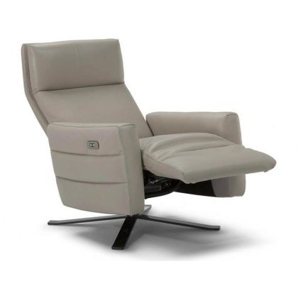 Natuzzi Editions Istante - E44 - Swivel Chair with Electric Recliner and Battery