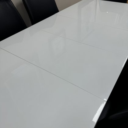 White Gloss Extending Dining Table