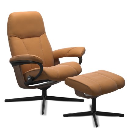 Consul (M) Cross Chair w/ footstool