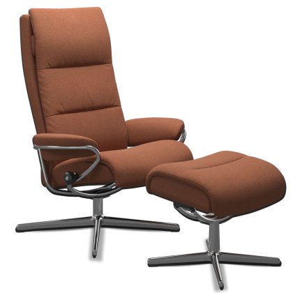 Tokyo w/ Headrest Urban Cross (High Base) Chair w/ footstool