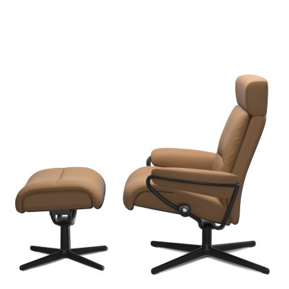 Tokyo Urban Cross Chair w/ footstool