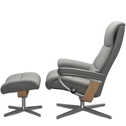 View (S) Cross Chair w/ footstool