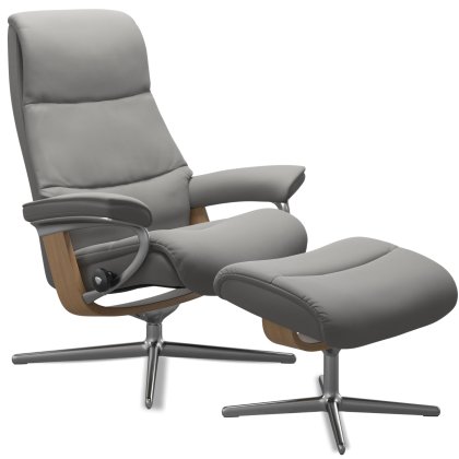 View (S) Cross Chair w/ footstool