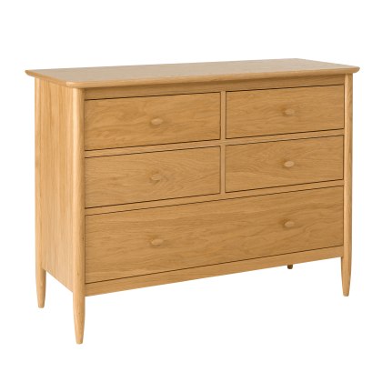 Ercol - Teramo 5 drawer Wide Chest Ercol - Teramo 5 drawer Wide Chest