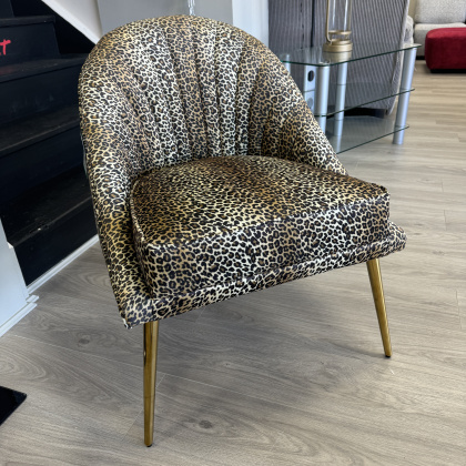 Leopard Print Accent Chair with gold legs Leopard Print Accent Chair with gold legs