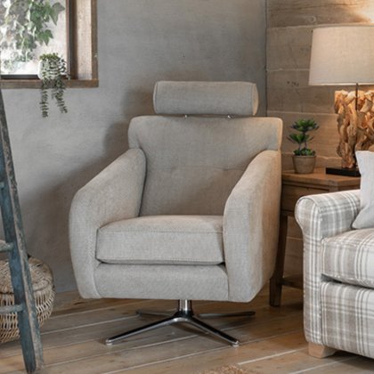 Alstons - Poppy - Magnus Swivel Chair Alstons - Poppy - Magnus Swivel Chair