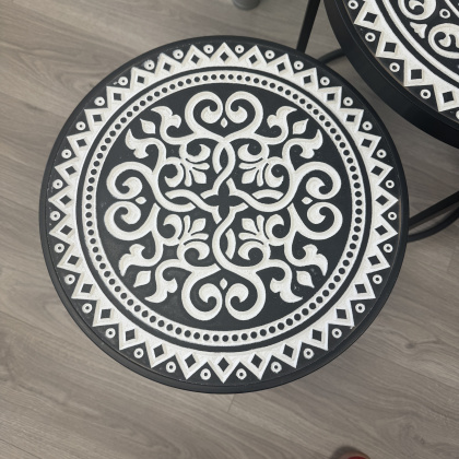 Black & White Set of 3 Tables