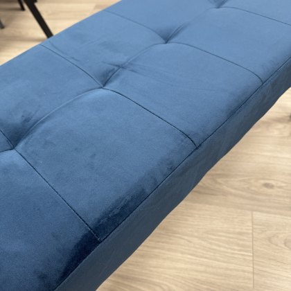 Gloria - Blue Stool with Black legs