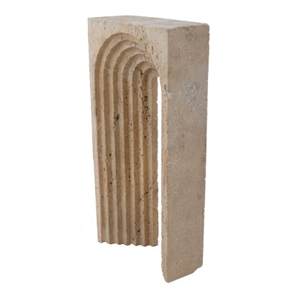 Alani - Art Sculpture in Solid Travertine Stone