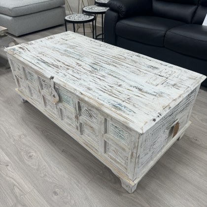Littletree White Leaf Storage Coffee Table Littletree White Leaf Storage Coffee Table