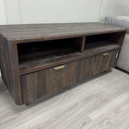 LINEO Living - Dark Wood TV Unit