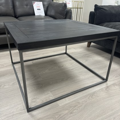 Tate Coffee Table - Black Rustic Wood