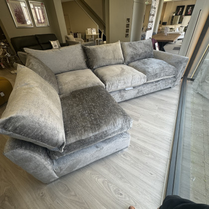 CHARLIE Corner Sofa in Berber Steel Fabric