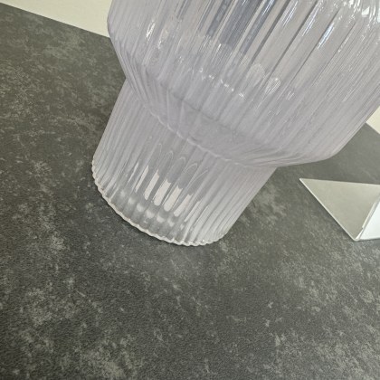 Lilac Ribbed Vase