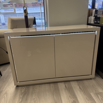 Sardinia 2 Door Sideboard with LED - Cream Gloss
