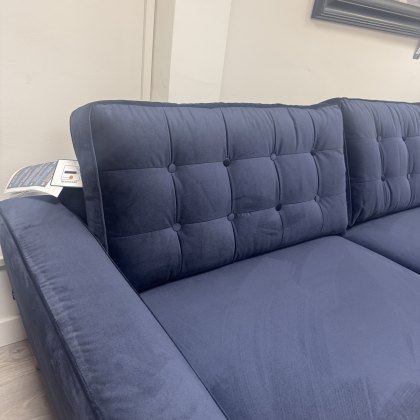 Tivoli RHF Cornersofa in Navy Velvet Fabric