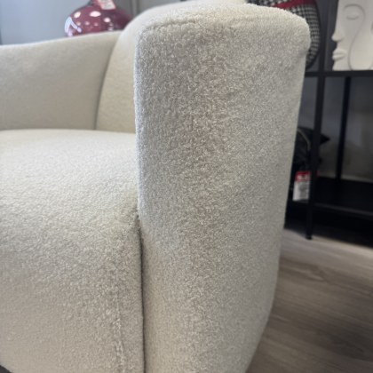 Calia Italia - Hotel Chair with Swivel - Teddy Ivory Fabric
