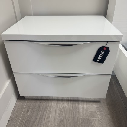 Onda White Gloss - 2 Drawer Bedside Onda White Gloss - 2 Drawer Bedside
