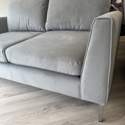 Elliott Medium Sofa - Grey Velvet Fabric