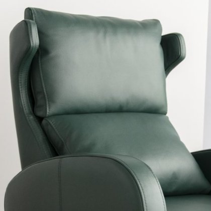 Fama - Kim Leather Swivel Manual Recliner