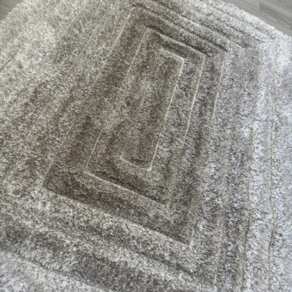 3D Velvet Rug - Natural