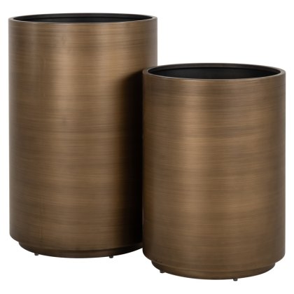 Dira - Large Brushed Gold Planter