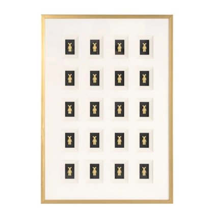 Block Bear - Gold Wall Art Block Bear - Gold Wall Art