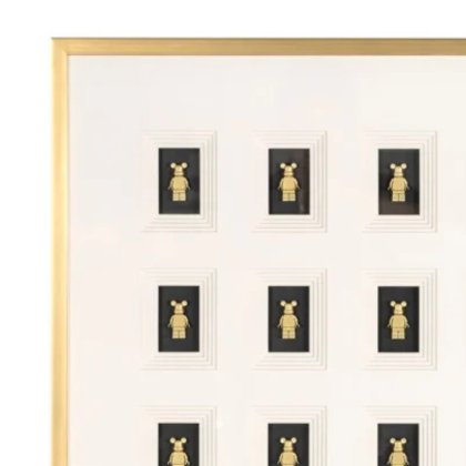 Block Bear - Gold Wall Art