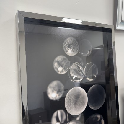 Chrome Bubbles - Framed Artwork with Black Nickle Frame