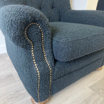 A&J Fable - Dark Green Boucle Armchair