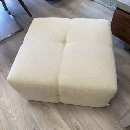 Calia Italia Footstool - Ivory Fabric