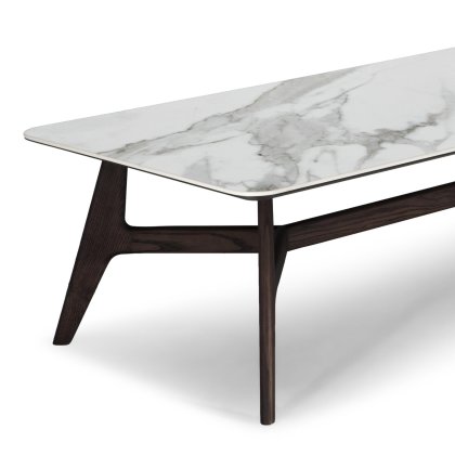 Natuzzi Editions - Plettro Coffee Table - Statuario Ceramic/Brown Ash