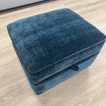 Conway Storage Stool in Prussian Fabric