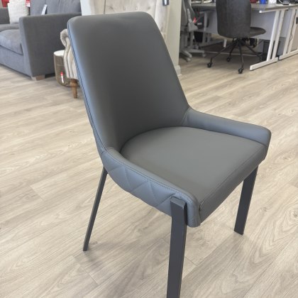 Calabria Dining Chairs - Set of 6 - Grey PU