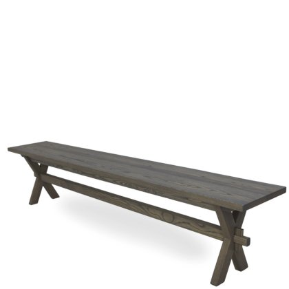 KEENS Kustom - Ancona Bench with X Legs in Wood KEENS Kustom - Ancona Bench with X Legs in Wood