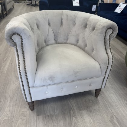A&J Jude - Occasional Chair in Light Natural Fabric
